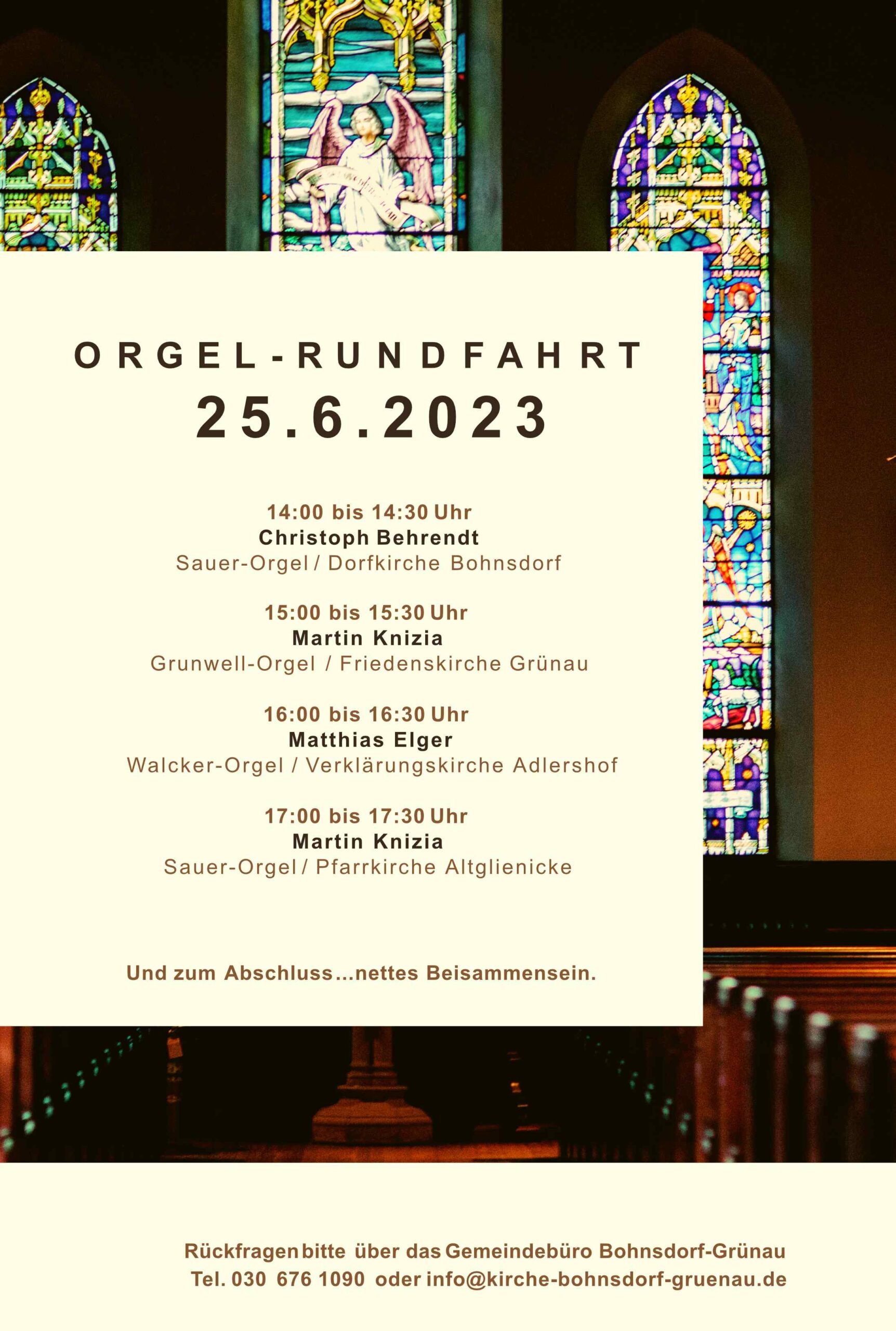 Einladung zur Orgelrundfahrt